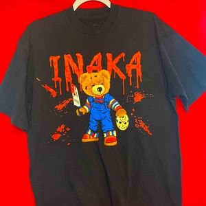 Inaka Power Graphic T-shirt with Inaka Bear Chucky size M